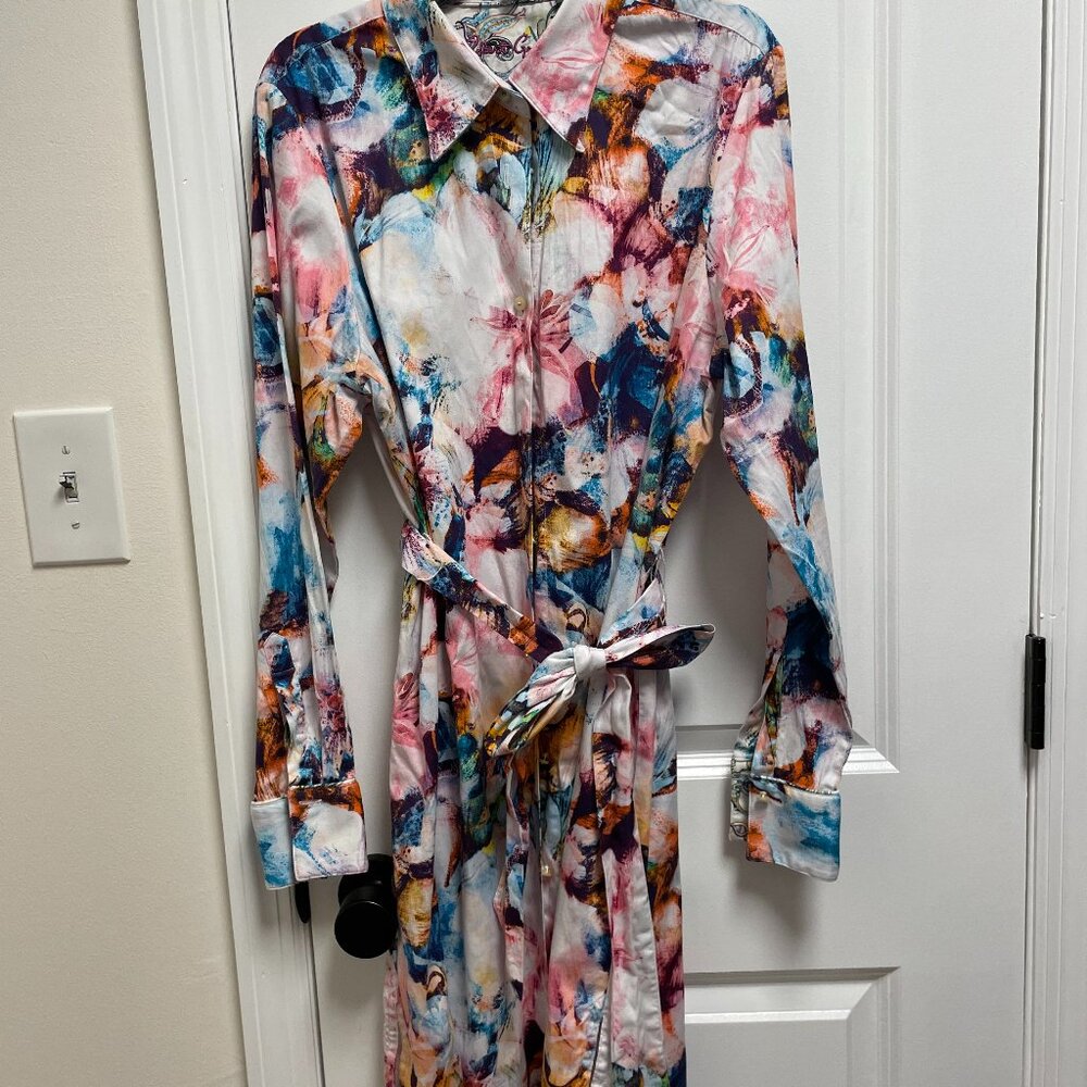 Charlotte Floral Cotton Shirt Dress